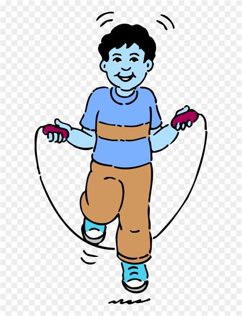 Young Boy Jumping Rope Sport Exercise Jump Rope Clip Art