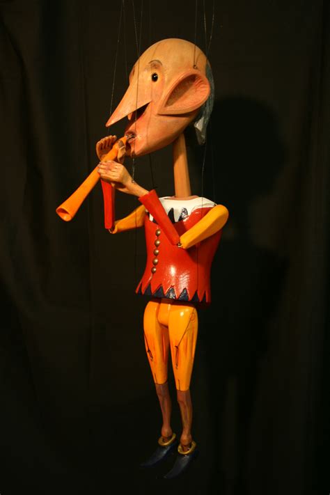The Pied Piper A Hand Carved Wood Marionette Exhibited At The Old Friary During The