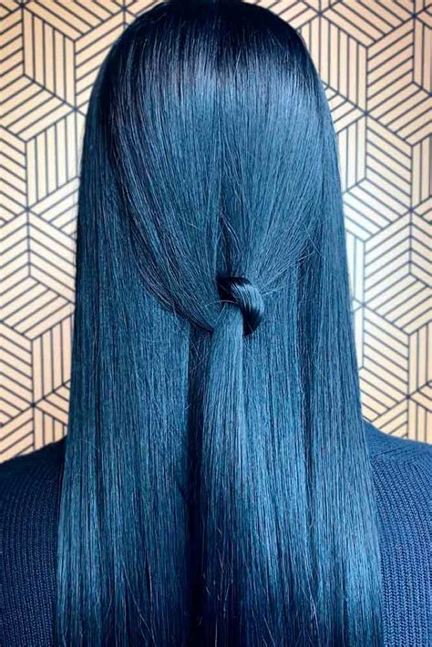 Dying Natural Hair Blue Black Silky Brown Hair Natural Blue Black