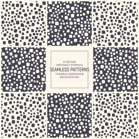 Premium Vector Simple Dotted Seamless Patterns Set