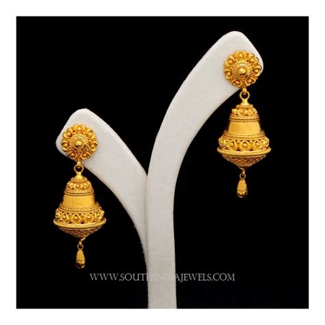 Gold Jhumka Designs With Weight And Price South India Jewels