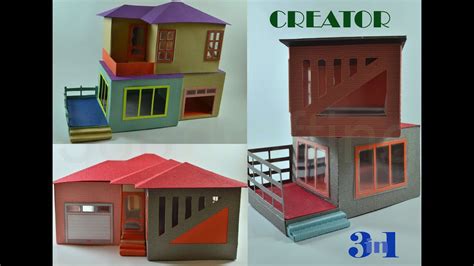 Custom set colors, textures, furniture, decorations and more. CREATOR - 20502 - 3 IN 1 in 2020 | Paper houses, Model ...