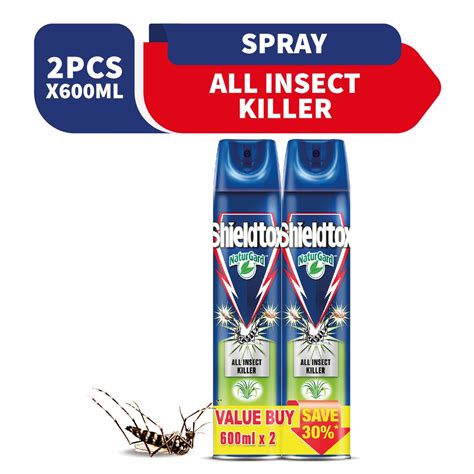 Shieldtox Citronella All Insect Killer Naturgard Spray 600ml Twin Pack
