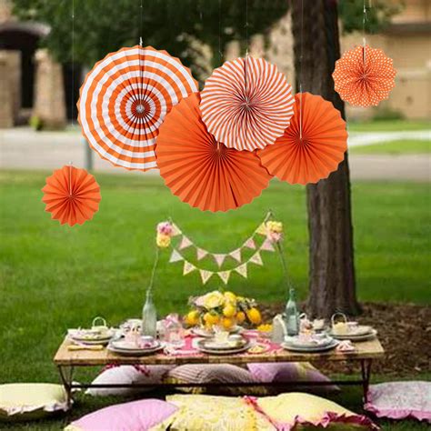 Mioparty Wholesale Summer Party Decoration Kit Paper Fans Hanging