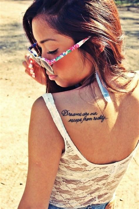 Girls have some additional something for quotes and this makes them get their beloved quote inked on their body as it formulates them have their desired. 12 Super Simple Quote Tattoos for Girls - Pretty Designs