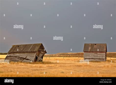 Old Farm Buildings In Scenic Saskatchewan Canada Stock Photo Alamy