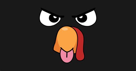 Angry Turkey Face Turkey Face Funny Thanksgiving Sticker Teepublic