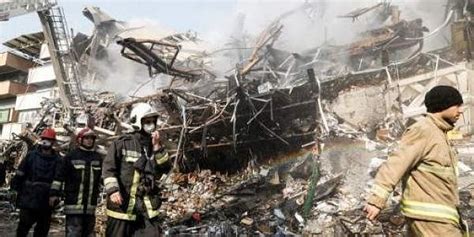 Hopes Fading For Iran Firefighters Trapped In Building Collapse The