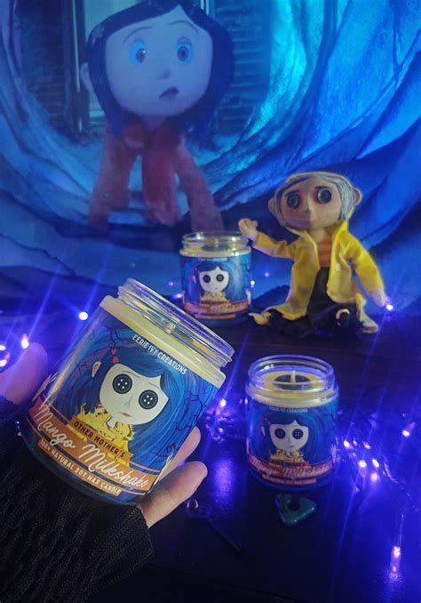 Coraline Candles All Natural Soy Wax Handcrafted Spooky Movie Candle