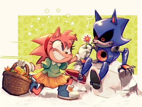 Amy And Metal Sonic Sonic The Hedgehog Wallpaper 44540037 Fanpop