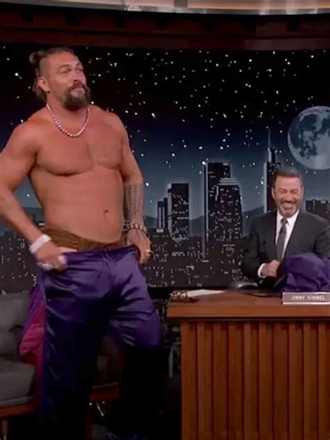 Jason Momoa Strips Near Naked On Jimmy Kimmel Live News Com Au Australias Leading News Site