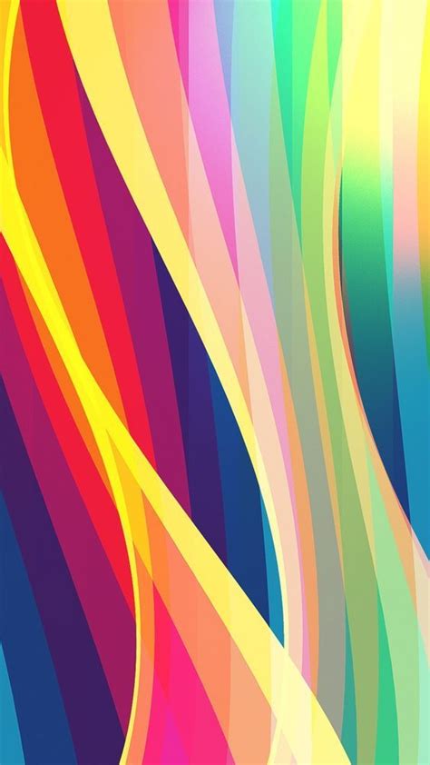 Rainbow Abstract Curves Wallpaper Geometric Wallpaper Background