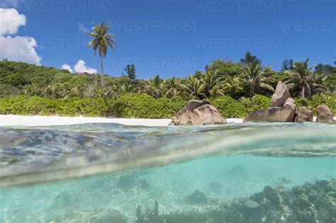 Seychelles La Digue Indian Ocean Anse Cocos Beach
