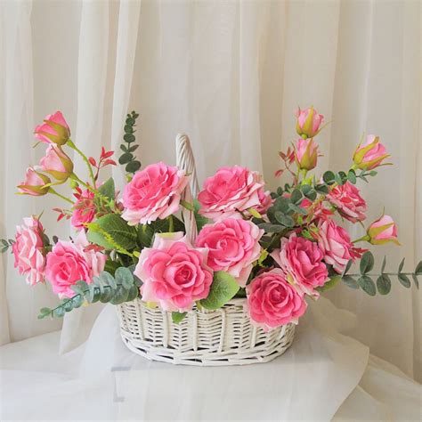 5pcs Romantic Wedding Bouquet Rose Artificial Flowers Wedding