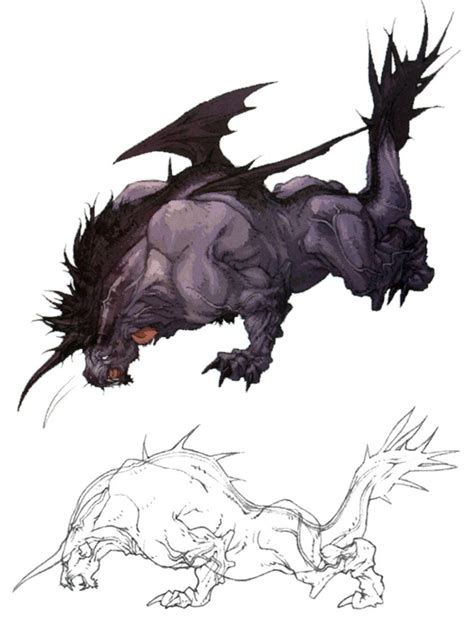 Behemoth Monster Artwork From Final Fantasy Xi Art Illustration