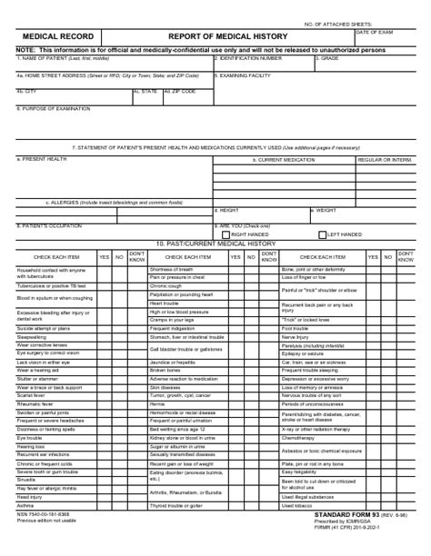 Form Sf 93 Fill Out Sign Online And Download Fillable Pdf