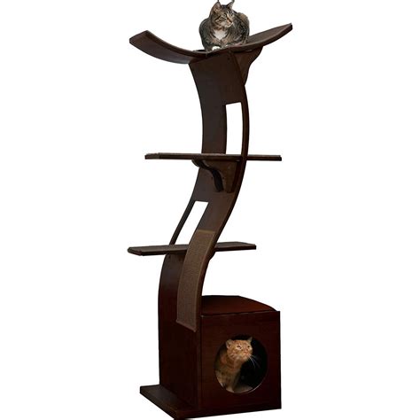Elegant Wooden Cat Tree For Large Cats Cool Cat Tree Plans