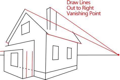 Both times are amazing, but by bringing in the subtle coloring, cathy makes her work pop even more. How to Draw a House with Easy 2 Point Perspective ...