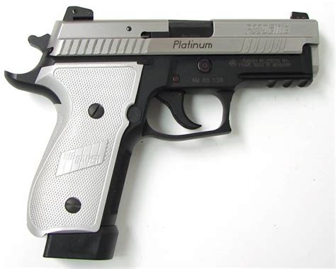 Sig Sauer P229 Elite 9mm Caliber Pistol Platinum Elite Model With