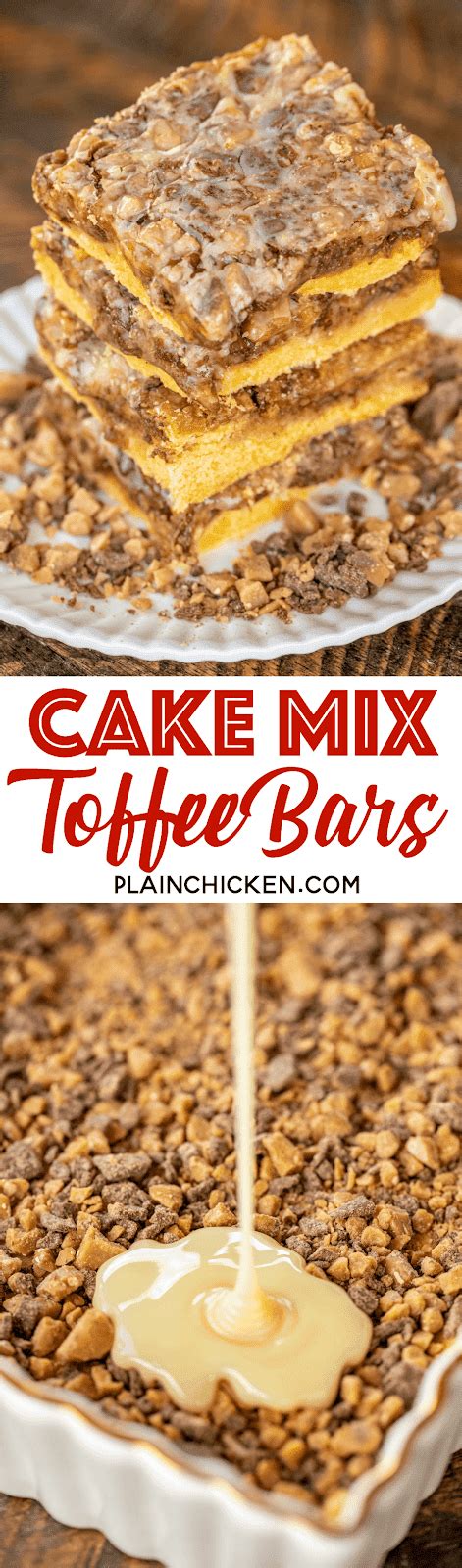 Cake Mix Toffee Bars Plain Chicken
