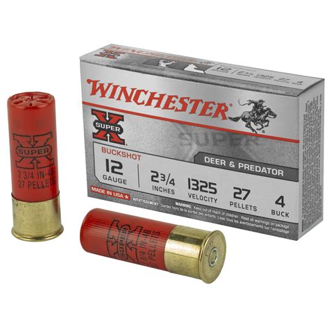 winchester ammunition super x 12ga buckshot 5 round box wnxb124 city arsenal