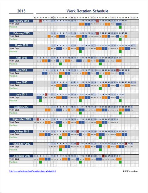 12 Hour Shift Schedules Every Other Weekend Off Planner Template Free