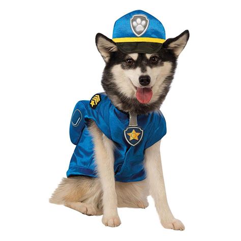 Paw Patrol Chase The Police Dog Cop Cartoon Pet Halloween Costume Sm Xl