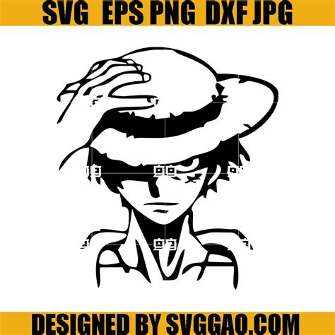 Face Luffy SVG, Straw Hat SVG, Monkey D Luffy SVG