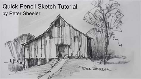 Sketching Tutorial With Pencil Quick And Easy Techniques Barn Sketch
