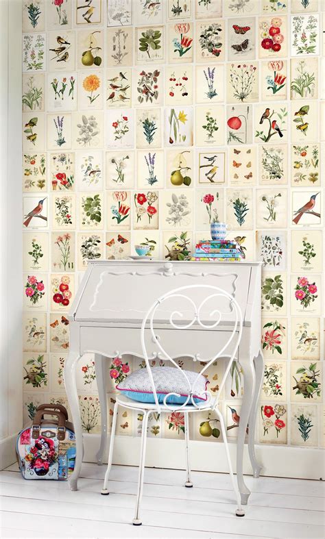 Botanical Wallpaper Mural - 4.5 ft. x 9.2 ft. | Relaxing bathroom