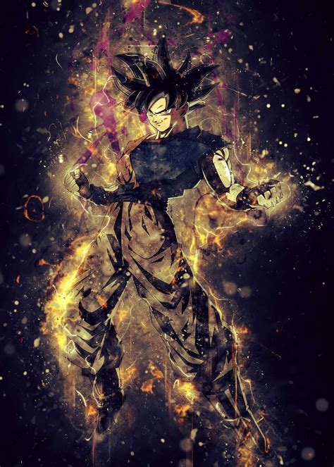 Goku Ultra Instinct Poster By Trần Văn Dũng Displate Trong 2022