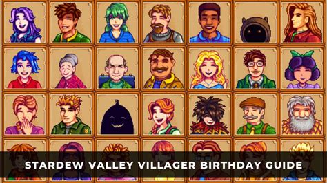 Stardew Valley Villager Birthday Guide Keengamer