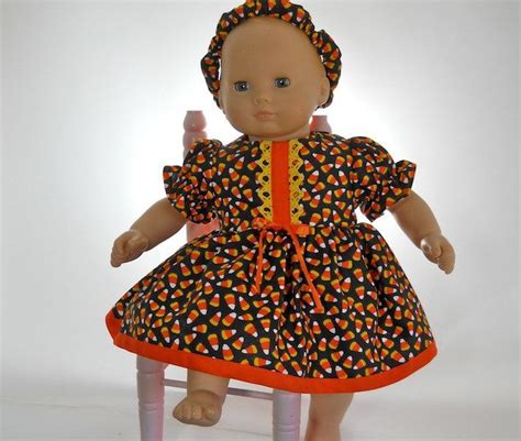 15 Inch Doll Clothes Black Candy Corn Halloween Dress Made Etsy