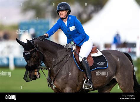 Amy Millar From Canada Competes At A Major League Show Jumping Event At