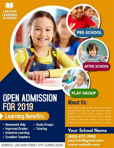 290 School Admission Open Poster Customizable Design Templates