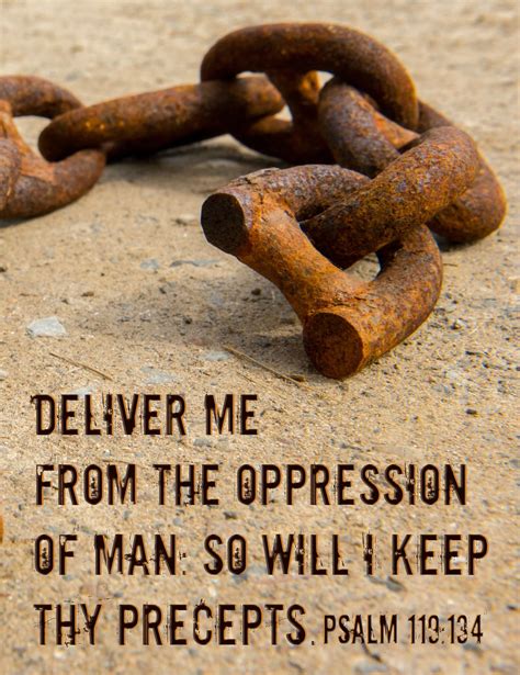 Psalm 119134 Kjv Deliver Me From The Oppression Of Man So Will I