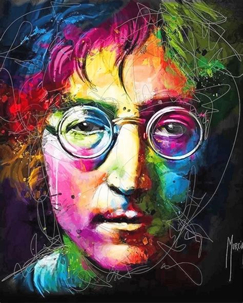 Colorful John Lennon NEW Paint By Numbers Numeral Paint Kit