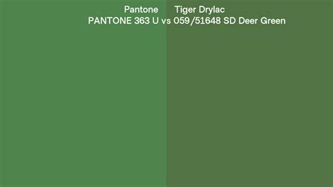 Pantone U Vs Tiger Drylac Sd Deer Green Side By Side