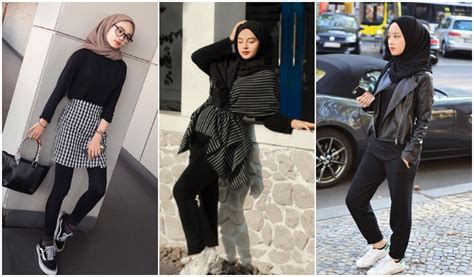 9+ Inspirasi OOTD Hijab Hitam untuk Berbagai Acara