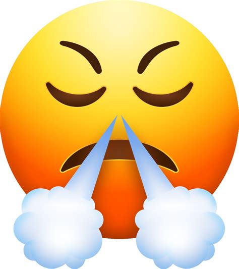 Face With Steam From Nose Emoji Download For Free Iconduck