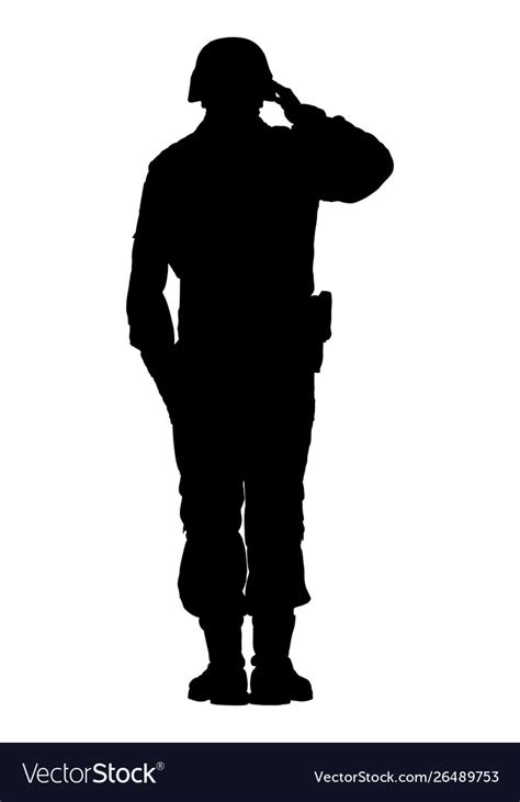 Army Soldier Salute Silhouette Army Military