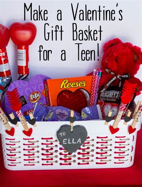 How To Make A Diy Valentine S Day Gift Basket For Teens Valentines