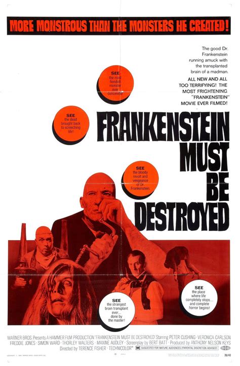 Hammer Horror Frankenstein Must Be Destroyed 1969