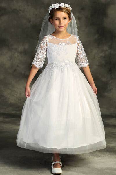 Lace Tulle Flower Girl Dress Communion Dress First Communion Holy