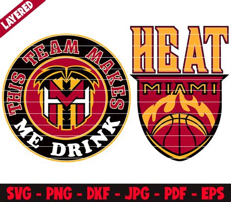Miami Heat Svg Nba Logo Svg Bundle Mia Heat Logo For Cricut Etsy