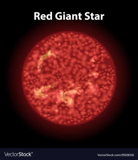 Red Giant Star On Dark Space Royalty Free Vector Image