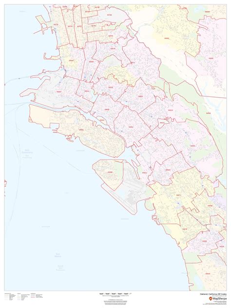 Oakland Zip Code Map Map Of The World