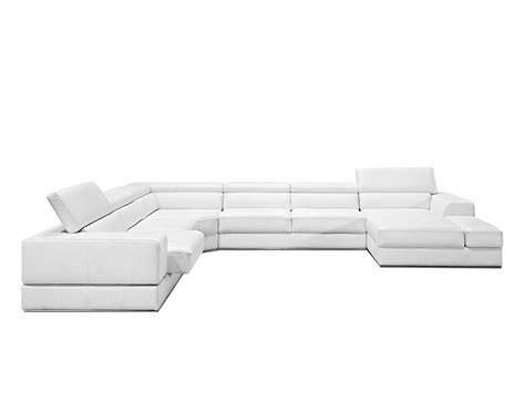 White Bonded Leather Sectional Sofa Vg 106 Leather Sectionals