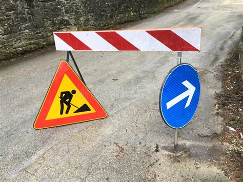 Roadworks Detour Sign Stock Photo Image Of Road Outdoors 51270580
