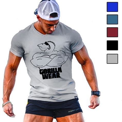 hot summer men s t shirt bodybuilding clothing funny t shirt wear printed fitness muscle short